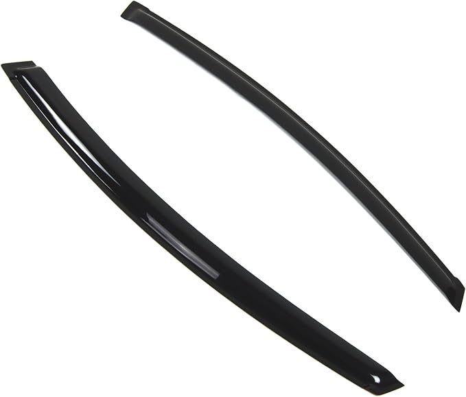WD2-352 Dark Smoke 2 Pcs Set Window Visor (Outside Mount) Deflector Rain Guard Compatible with 2004-2010 Nissan Quest