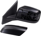 Driver and Passenger Side Mirror Assembly Set Power Heated Textured Black Compatible with 2008-2013 Nissan Rogue 2014-2015 Nissan Rogue Select