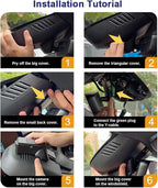 Front 4K+Rear 1080P Dash Cam Adapts for Volvo S60 & V60 2023-2026 B5 T8 Plug-in Hybrid (Model B), OEM Factory Look, Dual HD Video, WiFi & APP, Loop Recording, G-Sensor, Easy to Set, 128GB Card