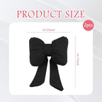 2PCS Cute Bow Car Headrest Pillow,Comfortable & Breathable Car Neck Pillows for Relief Neck Fatigue,Universal Head Rest Pillow for Cars Decoration as Birthday Gifts for Women,Girl (Black/2PCS)
