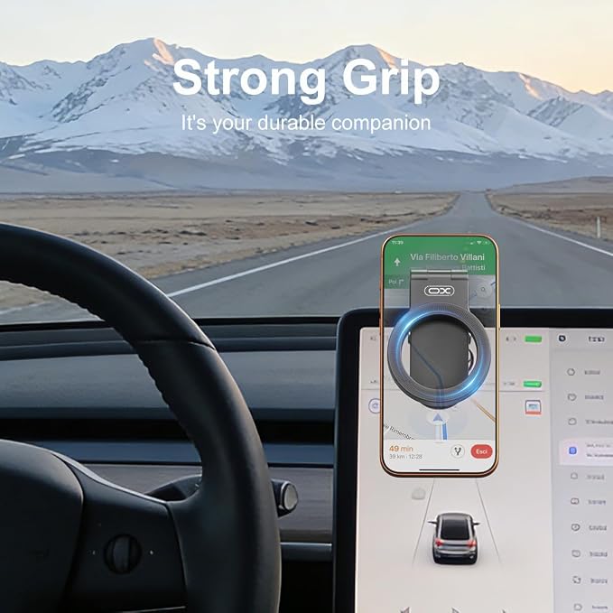 XO Magnetic Phone Holder for Car,Strong Non-Slip Car Phone Mount, Hands-Free Navigation for Car,Phone Holder for Car/Desk, Compatible with iPhone/Samsung and All Smartphones