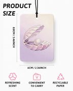 Purple Beach Car Air Freshener 4 Pcs Coconut Scented, Ocean Shell Turtle Starfish Jellyfish Car Accessories Mirror Decor for Women, Beachy Hanging Air Freshener for Cars Closet Drawer Books
