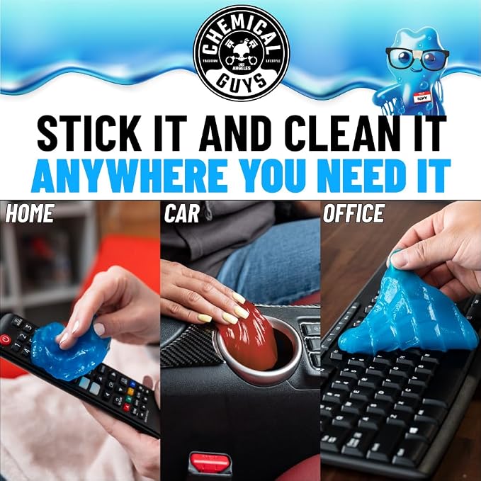 Sticky Icky Car Cleaning Gel, Green Apple & Sweet Strawberry Scent - Detailing Kit, Car Dust Crevice Cleaner, Slime Auto Air Vent, Cleaning Putty For Keyboard Cleaner (2 Pack) - CJK1002