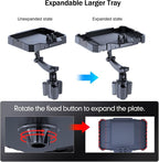7.9-9.8in Expandable Car Cup Tray, 360 Rotating w/Phone Holder for RV Truck | Road Trip Essentials / Travel Must-Have / Snacks Food Tray