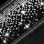 Bling Car Mats Shining Diamond Carpet Crystal Rhinestone Sparkly Glitter Floor Mats with Anti-Slip PVC Pad Universal Fit Automotive SUV,Sedan,Van,4pcs for Girl Women, Black Sliver Diamond