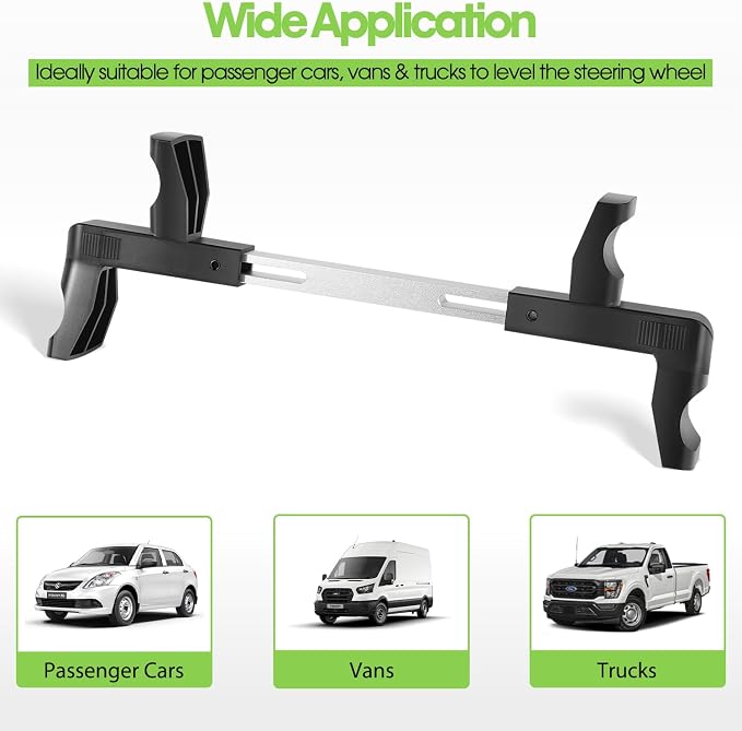 ATD-3100 Steering Wheel Level Alignment Tool - Steering Wheel Level Bar Tool - Universal Use for Passenger Cars, Vans & Trucks with Steering Wheel Internal Diameter 270mm-340mm, Spring-Loaded