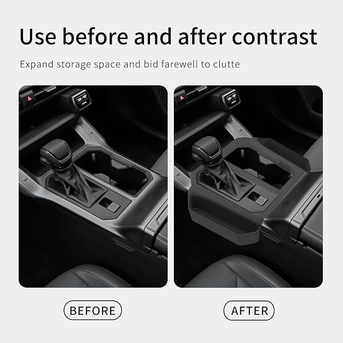 ABS Center Console Organizer for Toyota RAV4 2026 Hanging Storage Box Interior auto Accessories Black