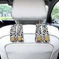 2 Pack Purse Hook for Car Headrest, Car Seat Back Storage Hook for Purses and Bags, Car Back Seat Headrest Purse Holder, Hanger Storage Organizer (Black Leopard)