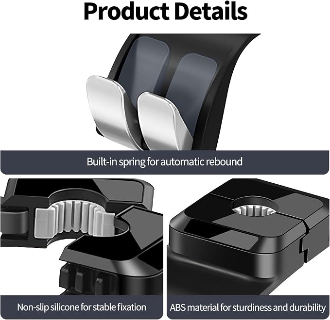 2 PCS Car Headrest Hook Safe Foldable Hidden Seat Hooks, Strong Load Capacity ABS Seat Hanger for Purse Bag Bottle Storage Organizer, for BMW 3 4 5 X1 X3 X5 Accessories with Sporty 3-Color Logo