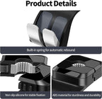 2 PCS Car Headrest Hook Safe Foldable Hidden Seat Hooks, Strong Load Capacity ABS Seat Hanger for Purse Bag Bottle Storage Organizer, for BMW 3 4 5 X1 X3 X5 Accessories with Sporty 3-Color Logo
