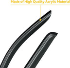 Window Visors Rain Guards for 2005-2021 Nissan Frontier Crew Cab, Window Vent Wind Deflectors Shades for 2009-2013 Suzuki Equator Crew
