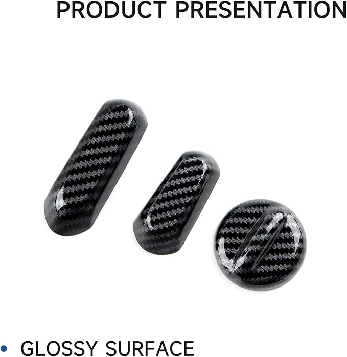 Car Seat Adjustment Button Sticker ABS Carbon Fiber Decal Interior Trim Cover for 2019 2020 2021 2022 2023 2024 2025 Chevy Silverado 1500 2500 3500 HD Accessories