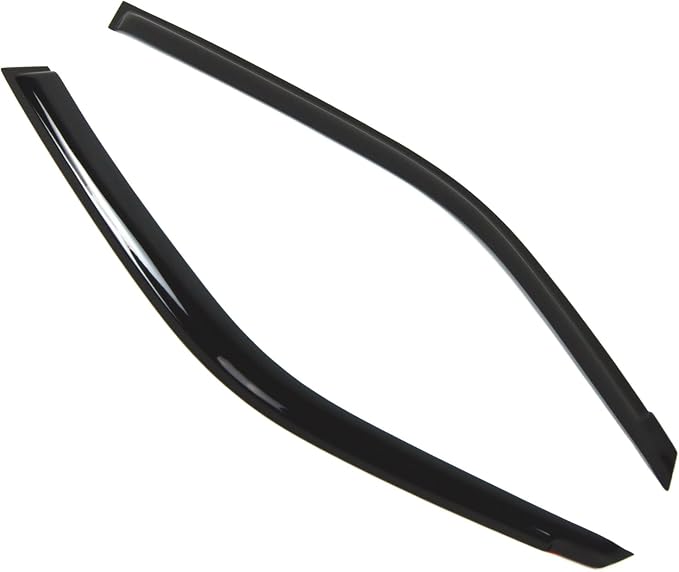 WD2-247 Dark Smoke 2 Pcs Set Window Visor (Outside Mount) Deflector Rain Guard Compatible with 2000-2005 Hyundai Accent Coupe