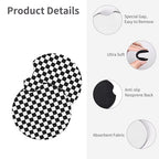 Car Trash Bag Chessboard Hanging Back of Seat Car Portable Trash Bag Chessboard Waterproof One-Handed Portable Strap Drawstring Garbage Bags with 2 Pieces Car Coasters