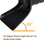 ABS Aluminum 41" Snow Brush Ice Scraper with Snow Shovel 4-in1, Foam Grip, Orange Black, Extendable Handle, 180° Pivoting Head w/Wiper Blade, for Car Truck SUV Winter Christmas Home Use