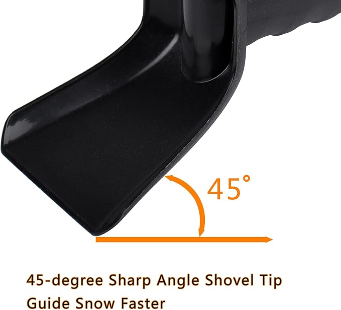 Set 41" Length Snow Brush Ice Scraper with Extendable Handle w/Foam Grip, Orange Black Silver, 180° Pivoting Head, Storage Bag, for Car Windshield Auto Truck SUV Home Use Winter Christmas