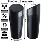 Car Trash Can Bin with Lid - Car Garbage Can Cup Holder - Black Mini Leakproof Vehicle Trash Garbage Can Bin with 20pcs Trash Bags-Car Organizers and Storage for Front Back Seat Accessories