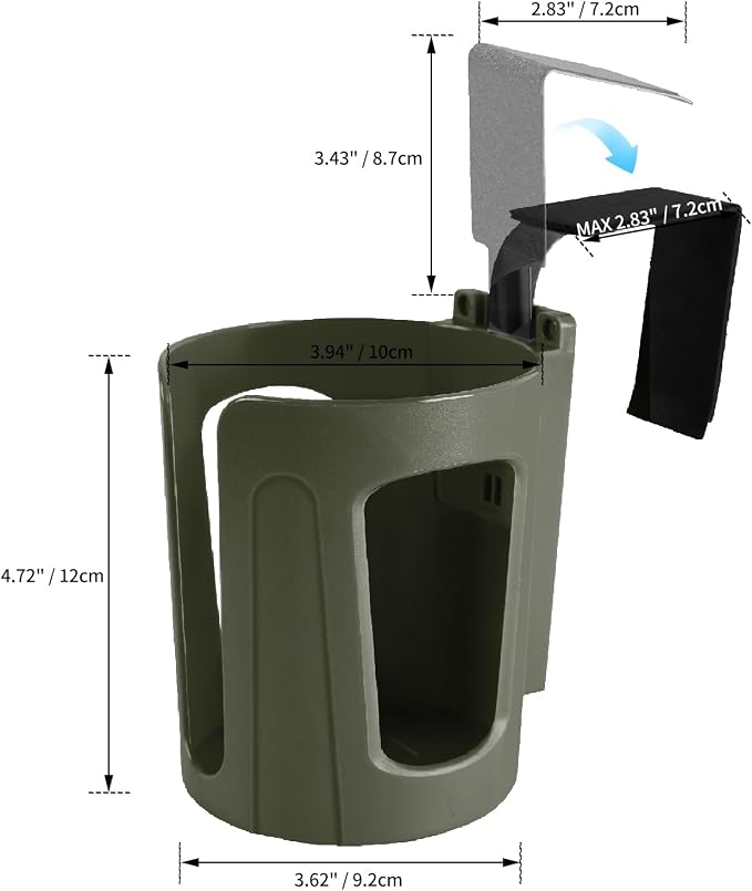 Large Car Door Cup Holder, Vehicle Armrest Cup Holder for Almost Any Size Bottle or Can