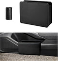 Car Trash Can, Foldable Leather Automotive Garbage Bin Organizer Holder with One Roll Trash Bag, Multi-Function Mini Hanging Dustbin Storage Bag Container for SUV Truck RV (Black)