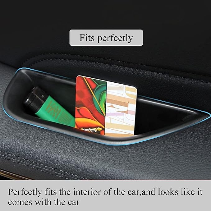 Black Front Row Door Side Storage Box Handle Pocket Armrest Phone Container Fits on Mercedes Benz E Class E350 E400 E500 E63 AMG W212 2010 2011 2012 2013 2014 2015