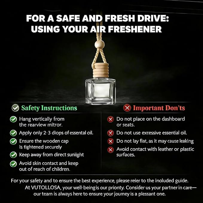2-Pack Car Fresheners Long Lasting & Car Deodorizer - White Oud Hanging Car Air Freshener for Men and Women, Car Necessities & Scent Diffuser by