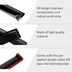 Voron Glass Tape-on Extra Durable Rain Guards for Nissan Frontier 2022-2026 Crew Cab, Window Deflectors, Vent Window Visors, 4 Pieces - 100912