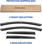 Window Visors Rain Guards for 2015-2024 Nissan Murano, Out-Channel Window Vent Wind Deflectors Visors Shades for 15-24 Murano S SV SL Platinum, Tape-on