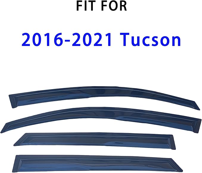 Extra Durable Tape On Window Visors Rain Guards Shade for 2016-2021 Hyundai Tucson,Rain Deflectors for Car Windows,Window Wind Deflectors Vent Visors Fits Tucson 16-21