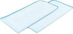 Dry Me A River, Professional Korean 70/30 Blend Microfiber Waffle-Weave Drying & Detailing Towels, Soft Suede Edges, 390 GSM, 20x40 Inches, Light Blue, 2-Pack