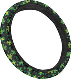 Car Steering Wheel Cover St.Patrick's Day Shamrock Green Pattern Car Wheel Cover Protector Steering Wheels Accessories Easy to Install Car Decoration Fit Most Car Truck SUV Van