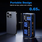 200W Car Power Inverter, Amcelooy Dual DC 12V to 110V AC Car Outlet Adapter to Wall Plug, Fast Charging 24W USB-C & USB Ports, Portable Charger Converter with for Laptops, Phones(Blue)