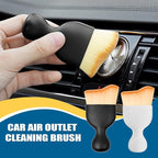 Car Detailing Brush, Auto Interior Dusting Brush, Car Soft Bristle Cleaning Tool, Universal Car Interior Crevice Brush for Dashboard, Air Conditioner Vents, Leather, Computer (Brown)