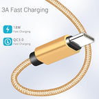 USB C Cable 1ft 4-Pack, 3A Fast Charging USB A to USB C Cord Nylon Braided Compatible with Samsung Galaxy A10e A20 A20S A51, S20 S10 S9 S8, Note 10 9 8, Moto G7 G8,Pixel 3, LG V30…