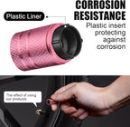 American Flag Tire Valve Stem Caps - (5 Pack) Metal Air Caps with Plastic Liner, Corrosion Resistant, Leak-Proof, Universal Stem Covers for Cars Trucks Motorcycles and Bikes - Pink