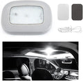 Car Interior Ceiling Roof Lights, Magnetic Rechargeable USB Wireless Dome Lamp, LED Auto Map Reading Light Cover for Insider Roof Ceiling, Universal Car Accessories (Gray)