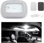 Car Interior Ceiling Roof Lights, Magnetic Rechargeable USB Wireless Dome Lamp, LED Auto Map Reading Light Cover for Insider Roof Ceiling, Universal Car Accessories (Gray)