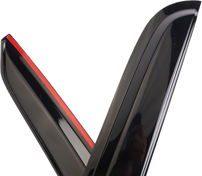 Black Outside Mount Window Rain Guards Compatible with 2019-2023 Dodge RAM 1500 Crew Cab,Durable Window Visor Deflectors