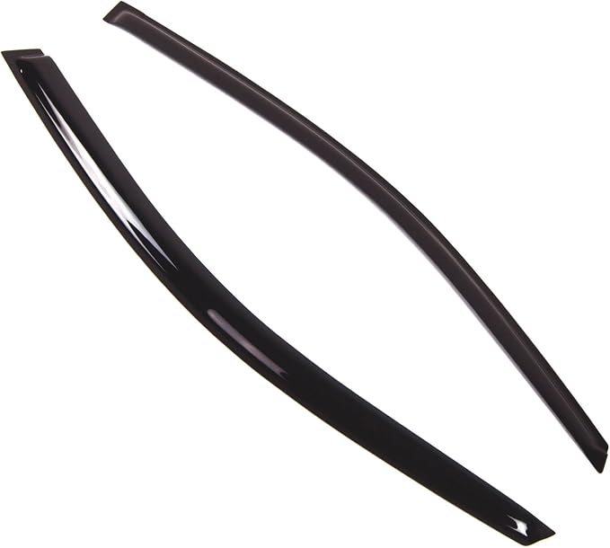 WD2-227 Dark Smoke 2 Pcs Set Window Visor (Outside Mount) Deflector Rain Guard Compatible with 2002-2005 Honda Civic SI