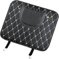 Childproof Back Kick Pad Scratch Protector Leather Storage Pockets for Family Travel Kick Mat