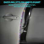 Door Edge Anti-Scratch Sticker Door Crash Bumper Crystal Bling Protection Tape Rubber Strip Sticker,Car Door Protector,Car Door Guard,Car Door Protection,90cm/35.4" Each One,4Pack/Set,Multicolor