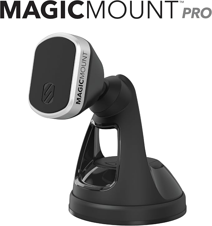 MM2WDSR-SP MagicMount Pro Magnetic Car Phone Holder - Strong Magnet Mount for iPhone and Android - Secure Magnetic Cell Phone Mount for Car Window or Dash - Universal 360° Adjustable Head