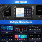 4Core Car Radio Stereo for Chevrolet Chevy Silverado Tahoe GMC Sierra Yukon 2007-2013, 7 inch Touch Screen Head Unit with Android 13 Carplay/Android Auto SWC GPS WiFi Bluetooth FM