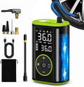 [10000mAh] Tire Inflator Portable Air Compressor - 150PSI 3X Faster Electric Cordless Air Pump for Car Tires, Bike Pump with Presta & Schrader Valves, Digital Gauge, LED Light, Auto Shut-Off
