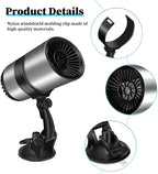 Car Heater, 12V 150W 2 in 1 Plugs into Cigarette Lighter Vehicle Windshield Defogger with Suction Holder, Automotive Interior Heater Defroster, Universal for SUV RV Truck