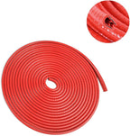 Car Door Edge Guards, 16Ft Universal Rubber Seal Protector U Shape Edge Trim Car Door Edge Protection for Most Car, Aluminum Boat Edge Guards (Red/16FT)