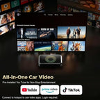 3-in-1 Wireless Carplay Adapter Magic AI Box with YouTube TikTok APPs Upgrade Wired Car Play to Wireless Support USB Drive for iPhone 10+ and Android 13+