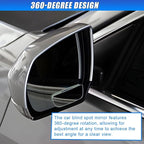 2PCS Rectangle Blind Spot Mirror for Car, Frameless Adjustable Wide Angle Mirror, Universal Side Rear View Mirrors, Stick-on Design, HD Glass Convex Mirrors for Cars, Trucks, SUVs (049/Frameless)