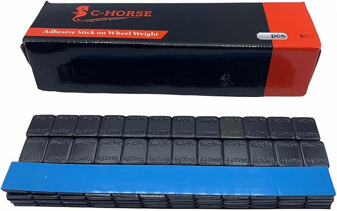 Stick On Wheel Weights - 0.25-ounce, Black Colored Coating, Blue Adhesive Tape - Professional Quality Tire Balancer Stickers - Durable Car, Vehicle, Automobile Accessories, Parts -Pack of 4320