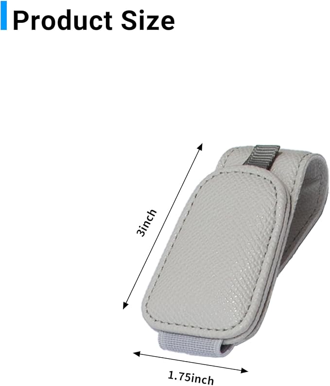 2 Packs Magnetic Sunglass Holder for Car Visor (Grey) | Magnetic Interior Car Accessories