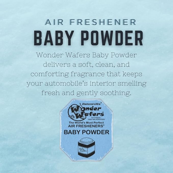 Wonder Wafers 20 count Air Fresheners Individually Wrapped, Baby Powder Fragrance